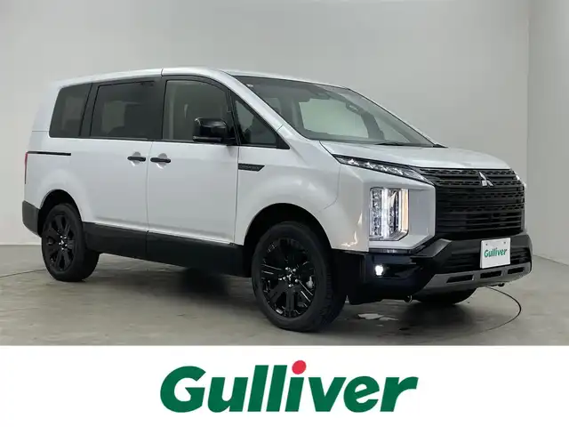 三菱 デリカＤ：５ シャモニー 埼玉県 2025(令7)年 0.1千km 白Ⅱ 登録済未使用車　マルチアラウンドモニター　ＢＳＭ　レーダークルーズコントロール　シートヒーター　ステアリングヒーター　パドルシフト　ハーフレザー　純正アルミホイール　オートライト　ＬＥＤヘッドライト