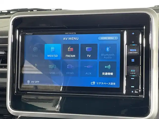 スズキ スペーシア カスタム HYBRID GS 福岡県 2020(令2)年 3.9万km ブルーイッシュブラックパール3 ・社外7インチナビ/（CD、DVD、フルセグ、Bluetooth）/・片側パワースライドドア/・アイドリングストップ/・プッシュスタート/・ステアリングスイッチ/・衝突被害軽減ブレーキ/・レーンキープアシスト/・シートヒーター/・オートライト/・フォグライト/・電格ミラー/・ウィンカーミラー/・ETC/・純正14インチAW