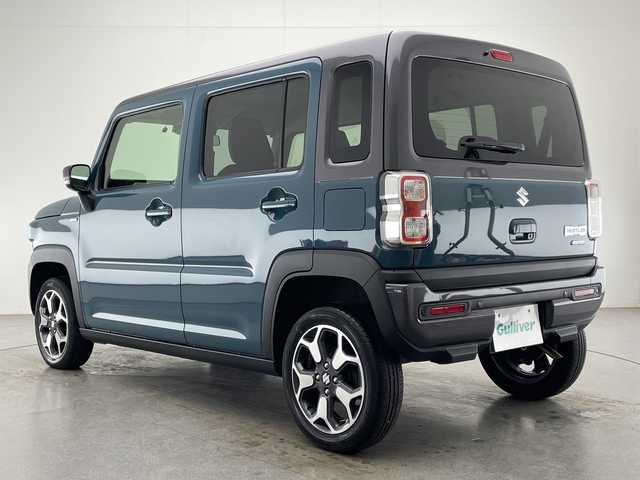 スズキ ハスラー HYBRID X 宮崎県 2022(令4)年 3.2万km デニムブルー ガンメタリック 2トーン 社外ディスプレイオーディオ/クルーズコントロール/衝突軽減ブレーキ/アイドリングストップ/横滑り防止装置/電動格納ミラー/ステアリングスイッチ/D・N席　シートヒーター/LEDヘッドライト/純正アルミホイール/純正フロアマット/ETC