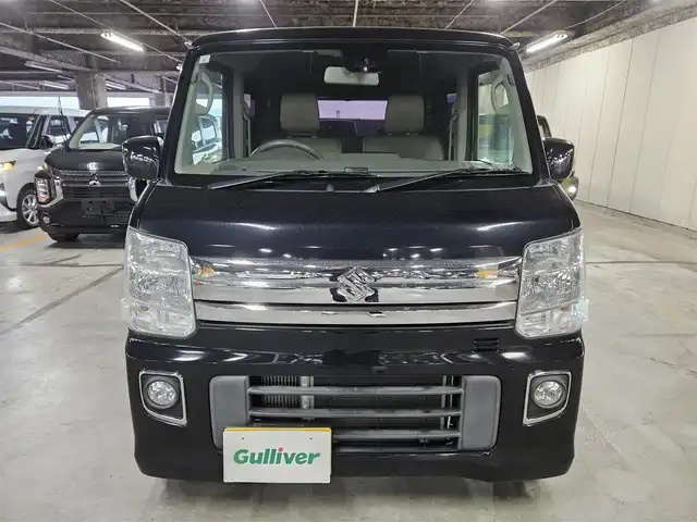 スズキ エブリィ ワゴン PZターボ 静岡県 2015(平27)年 4万km ブルーイッシュブラックパール3 アルパインナビ/フルセグTV/片側パワースライドドア/バックカメラ/ETC/衝突被害軽減ブレーキ/誤発進抑制/HIDヘッドランプ/オートライト/フロントフォグランプ/オートエアコン/ステアリングスイッチ/純正14インチアルミホイール/スマートキー/プッシュエンジンスタート/禁煙車