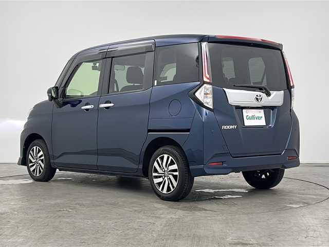 トヨタ ルーミー カスタムG 三重県 2021(令3)年 3.4万km レーザーブルークリスタルシャイン 純正9型ナビ（NSZT-Y68T）/・CD・DVD・AM・FM・BT・フルセグTV/全方位カメラ/純正12.1インチフリップダウンモニター/両側パワーシライドドア/レーダークルーズコントロール/衝突軽減/前後コーナーセンサー/レーンキープアシスト/アイドリングストップ/オートハイビーム/運転席・助手席シートヒーター/革巻きステアリング/前後ドライブレコーダー/ビルトインETＣ2.0/LEDヘッドライト/LEDフォグライト/スペアキー
