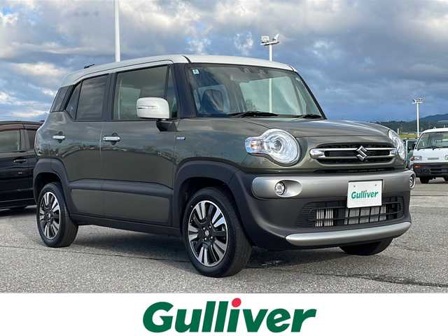 スズキ クロスビー 富山県 2024(令6)年 0.1万km 緑Ⅱ 禁煙車/4WD/ワンオーナー/社外ナビ/フルセグＴＶ/デュアルカメラブレーキサポート/レーダークルーズコントロール/レーンキープアシスト/コーナーセンサー/MTモード付AT/ダウンヒルアシストコントロール/アイドリングストップ/純正フロアマット/純正アルミホイール/シートヒーター/オートライト/LEDヘッドライト/スマートキー/スマートキー/プッシュスタート/保証書・記録簿/取扱説明書
