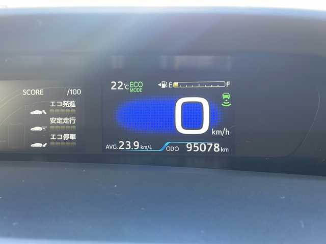 トヨタ プリウス S ツーリングセレクション 沖縄県 2017(平29)年 9.5万km アティチュードブラックマイカ /登録時走行距離/　　　　　　　95078キロ/社外ナビ/バックカメラ/地デジ/黒革シート/シートヒーター/PCS/モデリスタエアロ/ビルトインETC/新車時整備手帳/　　【保証書】/取扱説明書/