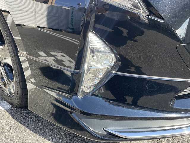 トヨタ プリウス S ツーリングセレクション 沖縄県 2017(平29)年 9.5万km アティチュードブラックマイカ /登録時走行距離/　　　　　　　95078キロ/社外ナビ/バックカメラ/地デジ/黒革シート/シートヒーター/PCS/モデリスタエアロ/ビルトインETC/新車時整備手帳/　　【保証書】/取扱説明書/