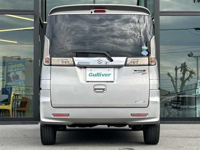 スズキ スペーシア カスタム Z ターボ 愛媛県 2016(平28)年 9.2万km スチールシルバーM 社外ナビ【KXM-E503W】/CD/DVD/Bluetooth/フルセグTV/バックカメラ/ビルトインETC/前後ドライブレコーダー/左側パワースライド/HIDヘッドライト/純正15インチAW /革巻きステアリング/ステアリングスイッチ/パドルシフト/電動格納ミラー/革調シートカバー/プッシュスタート