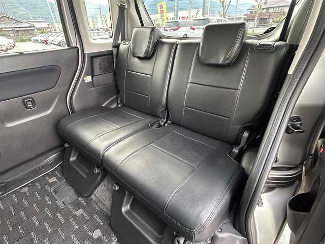 スズキ スペーシア カスタム Z ターボ 愛媛県 2016(平28)年 9.2万km スチールシルバーM 社外ナビ【KXM-E503W】/CD/DVD/Bluetooth/フルセグTV/バックカメラ/ビルトインETC/前後ドライブレコーダー/左側パワースライド/HIDヘッドライト/純正15インチAW /革巻きステアリング/ステアリングスイッチ/パドルシフト/電動格納ミラー/革調シートカバー/プッシュスタート