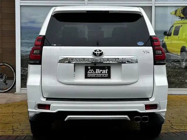 トヨタ ランドクルーザー プラド TX Lパッケージ 道北・旭川 2019(令1)年 8.1万km スーパーホワイトⅡ 純正9インチナビ/バックカメラ/フルセグTV/モデリスタエアロ/レザーシート/前席パワーシート/前席シートヒーター&クーラー/電動格納サードシート/LEDヘッドライト/プッシュスタート/スマートキー