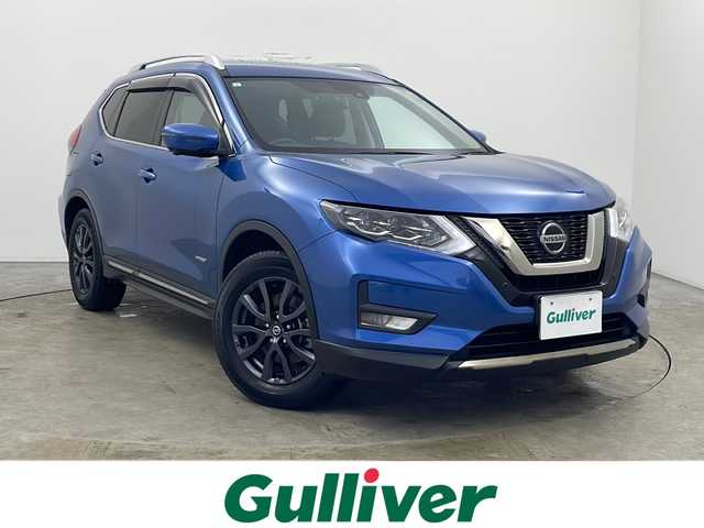 日産 エクストレイル ハイブリッド 20Xi 秋田県 2021(令3)年 6.9万km シャイニングブルー プロパイロット　/純正９インチナビ 【CD/DVD/SD/BT/AUX/HDMI】/フルセグＴＶ /デジタルインナーミラー /ハイビームアシスト/ETC2.0 /電動リアゲート/LEDヘッドライト /純正11インチフリップダウンモニター /全席シートヒーター/ルーフレール/全方位カメラ/ナビ連動ドライブレコーダー/取扱説明書/スマートキー/プッシュスタート/電格ミラー/ステアリングスイッチ/オートライト/ドライブモード切替/プッシュスタート/純正AW/横滑り防止装置/レーンキープアシスト/衝突被害軽減システム/コーナーセンサー