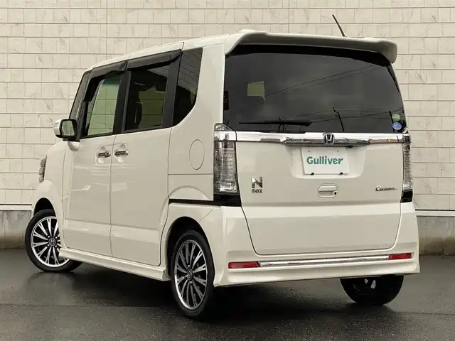 ホンダ Ｎ ＢＯＸ 岐阜県 2017(平29)年 3万km プレミアムホワイトパールⅡ 両側パワースライドドア/バックカメラ/純正ナビ　CD/DVD/ハーフレザーシート/LEDヘッドライト/ステアリングスイッチ/クルーズコントロール/アイドリングストップ/取扱説明書/保証書/スペアキー/ETC/純正フロアマット