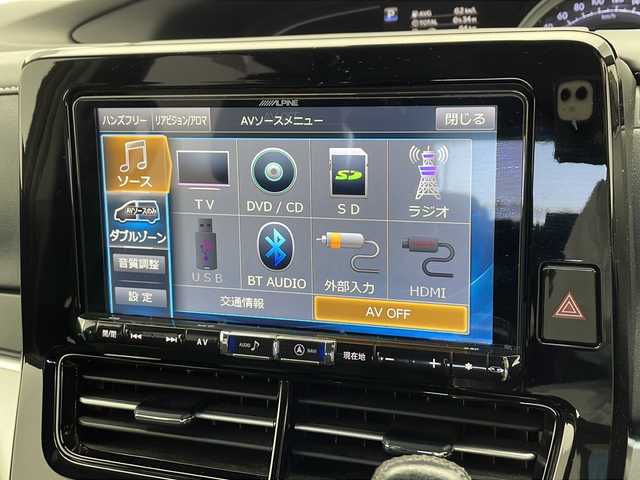 トヨタ エスティマ アエラス プレミアム 千葉県 2017(平29)年 4.6万km ブラック 禁煙車/９インチアルパインナビＸ９Ｚ（フルセグ/DVD/CD/SD/Bluetooth）/アルパインフリップダウンモニター・スピーカー　/ＴＲＤエアロ（F/R）/サンルーフ　/運転席パワーシート　/ハーフレザー調シート/クルーズコントロール/ＬＥＤライト　/ＥＴＣ　/ＵＣＢ　/両側パワースライドドア/純正ドアバイザー/純正フロアマット/純正１８インチアルミホイール