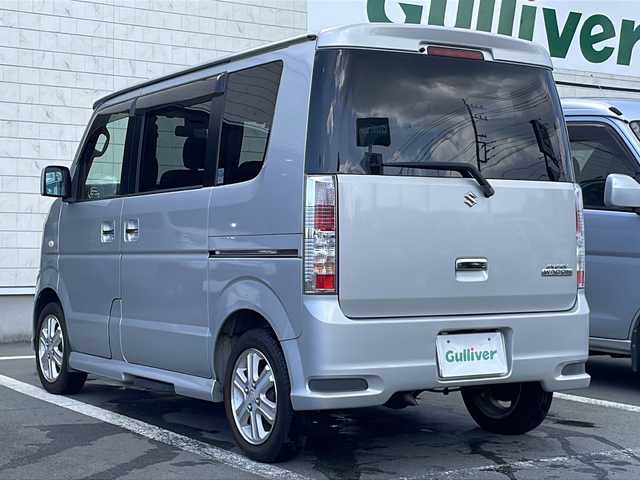 スズキ エブリィ ワゴン PZターボ スペシャル 静岡県 2011(平23)年 11.1万km シルキーシルバーメタリック ワンオーナー/社外ナビ/地デジTV/社外CD/DVD/MSV/両側パワースライドドア/左オートステップ/ディスチャージ/フォグランプ/純正14インチAW/ETC/キーレス/保証書/取説