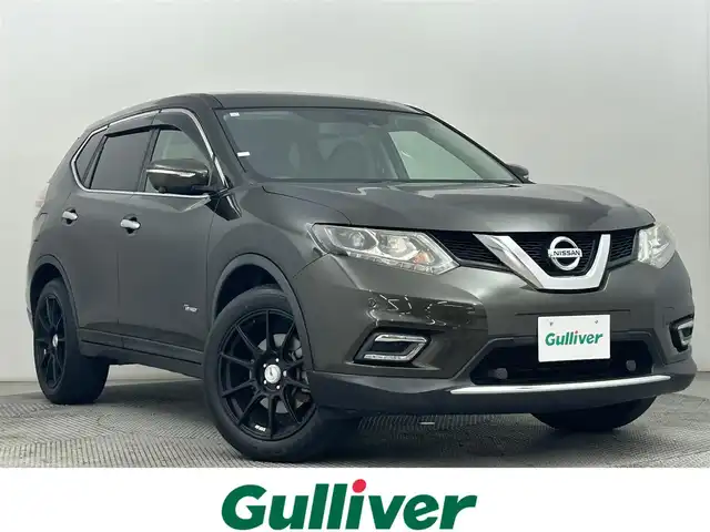 日産 エクストレイル ハイブリッド 20X エマージェンシーブレーキ 道央・札幌 2017(平29)年 6万km チタニウムカーキ ・４WD/・メーカーナビ/・アラウンドビューモニター/・ビルトインETC/・社外レーダー/・前後ドライブレコーダー/・エマージェンシーブレーキ/・クルーズコントロール/・ブラインドスポットモニター/・クリアランスソナー/・パーキングアシスト/・カプロンシート/・前席シートヒーター/・パワーバックドア/・LEDヘッドライト/・フォグライト/・プッシュスタート/・スマートキー/・純正フロアマット/・ドアバイザー