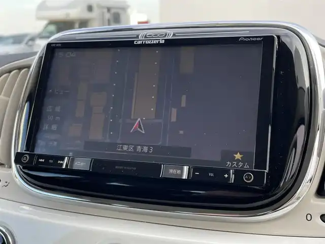 フィアット ５００ ツインエア ポップ 東京都 2016(平28)年 1.3万km 白 社外ナビ（カロッツェリア）　AVIC-RZ33/バックカメラ/ドライブレコーダー/横滑り防止装置/純正フロアマット/USB入力端子