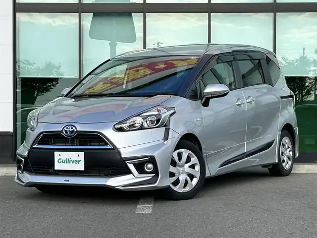 トヨタ シエンタ ハイブリッド G 和歌山県 2018(平30)年 2.3万km シルバーM ECLIPSE7インチナビ/フルセグTV/Bluetooth/CD/USB/SD/バックカメラ/ビルトインETC/ドライブレコーダー/衝突軽減カメラ/車線逸脱防止機能/両側パワースライドドア/モデリスタエアロ（F、S、R）/革巻きステアリング/ステアリングスイッチ/オートマチックハイビーム/ヘッドライトレベライザー/電格ミラー/フルオートエアコン/プッシュスタート/スマートキー