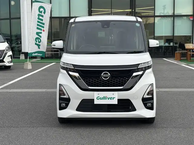 日産 ルークス ハイウェイスター X 奈良県 2020(令2)年 5.2万km ホワイトパール 全方位カメラ /快適パックA /衝突被害軽減システム /片側パワースライドドア /LEDヘッドライト /リアサーキュレーター /リアサンシェード /スマートキー /プッシュスタート /純正フロアマット /３点エアバック