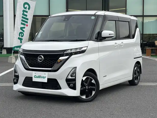 日産 ルークス ハイウェイスター X 奈良県 2020(令2)年 5.2万km ホワイトパール 全方位カメラ /快適パックA /衝突被害軽減システム /片側パワースライドドア /LEDヘッドライト /リアサーキュレーター /リアサンシェード /スマートキー /プッシュスタート /純正フロアマット /３点エアバック