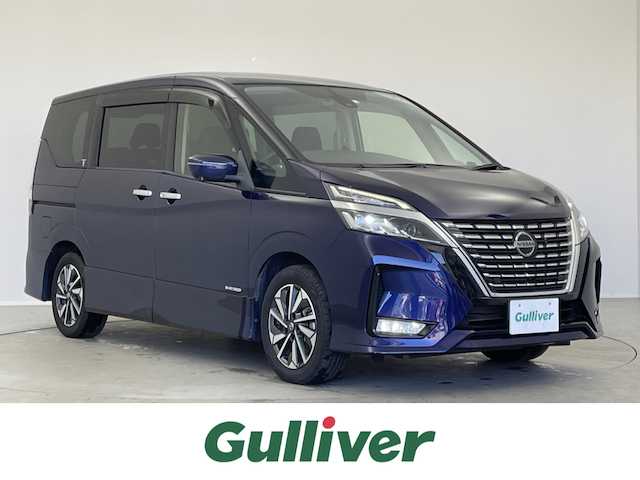 日産 セレナ ハイウェイスター V 埼玉県 2020(令2)年 6.2万km アズライトブルー 純正１０型ナビ（MM519D-L）/・CD/DVD/フルセグTV/Bluetooth/全方位モニター/ブラインドスポットモニター/衝突軽減ブレーキ/アイドリングストップ/両側パワースライドドア/ダブルオートエアコン/LEDヘッドライト/フォグライト/前方ドライブレコーダー/ビルトインETC/純正16インチアルミホイール/純正フロアマット/スマートキー/スペアキー/電動格納ミラー