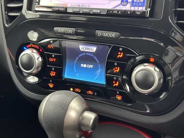日産 ジューク 15RX 福岡県 2011(平23)年 7.8万km ラディアントレッド 社外ナビ（Ｂｌｕｅｔｏｏｔｈ，フルセグＴＶ）　/前後ドライブレコーダー　/ＥＴＣ　/電動格納式ドアミラー　/オートライト　/ドアバイザー　/リモコンキー　/純正フロアマット　/社外アルミホイールスタッドレスタイヤ車載
