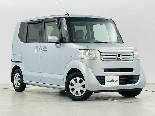 ホンダ Ｎ ＢＯＸ G Lパッケージ 福島県 2012(平24)年 7.2万km クールミストメタリック ワンオーナー/社外メモリーナビゲーション/型式：MDV-2401/【CD/DVD/Bluetooth】/・バックカメラ/・社外前後ドライブレコーダー/片側パワースライドドア/ステアリングスイッチ/電動格納ミラー/ABS/横滑り防止装置/社外アルミホイール付き積み込みサマータイヤ/(145/80/R13) 山４mm/プッシュスタート/・スマートキー/・スペアキー