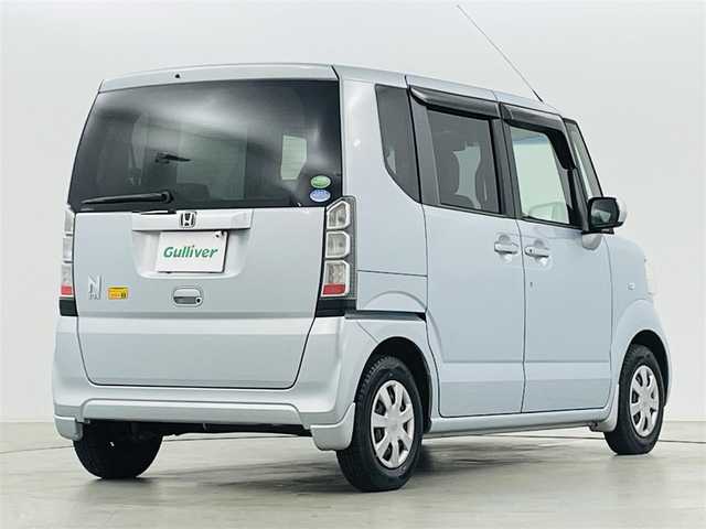 ホンダ Ｎ ＢＯＸ G Lパッケージ 福島県 2012(平24)年 7.2万km クールミストメタリック ワンオーナー/社外メモリーナビゲーション/型式：MDV-2401/【CD/DVD/Bluetooth】/・バックカメラ/・社外前後ドライブレコーダー/片側パワースライドドア/ステアリングスイッチ/電動格納ミラー/ABS/横滑り防止装置/社外アルミホイール付き積み込みサマータイヤ/(145/80/R13) 山４mm/プッシュスタート/・スマートキー/・スペアキー