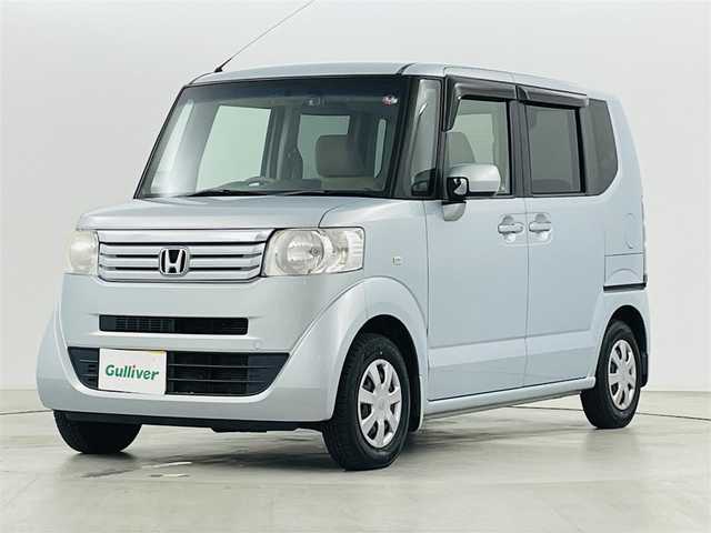 ホンダ Ｎ ＢＯＸ G Lパッケージ 福島県 2012(平24)年 7.2万km クールミストメタリック ワンオーナー/社外メモリーナビゲーション/型式：MDV-2401/【CD/DVD/Bluetooth】/・バックカメラ/・社外前後ドライブレコーダー/片側パワースライドドア/ステアリングスイッチ/電動格納ミラー/ABS/横滑り防止装置/社外アルミホイール付き積み込みサマータイヤ/(145/80/R13) 山４mm/プッシュスタート/・スマートキー/・スペアキー