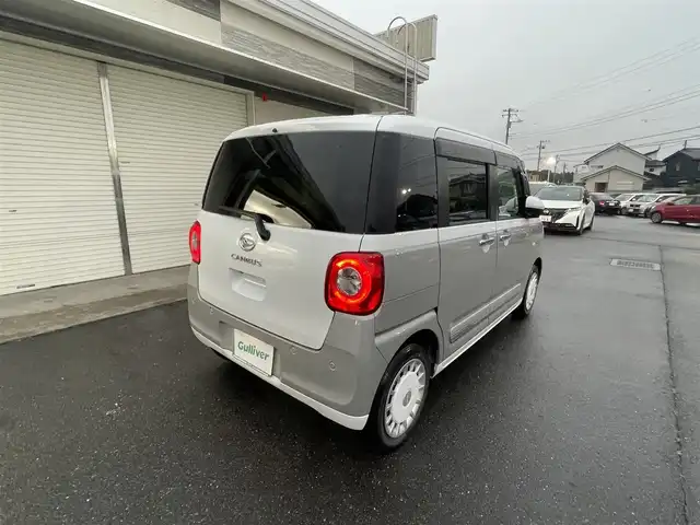 ダイハツ ムーヴ キャンバス ストライプス G 茨城県 2022(令4)年 2.6万km シャイニングホワイトパール/スムーズグレーマイカメタリック 純正ナビ/ワンオーナー/フルセグ視聴可/Bluetooth接続/ETC/USB接続/バックカメラ/シートヒーター（D＋N席）/両側パワスラ/コーナーセンサー（前後）
