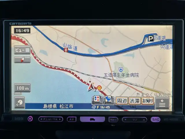 ダイハツ タント カスタム X SA 島根県 2013(平25)年 11.7万km ブラックマイカメタリック 登録時走行距離116931km/ワンオーナー/社外ナビ（carozzeria AVIC-HR2088）/ワンセグTV・AM・FM/両側スライドドア/純正アルミホイール/純正フロアマット/アイドリングストップ/ウィンカーミラー/プッシュスタート/フォグランプ/ドアバイザー/LEDライド