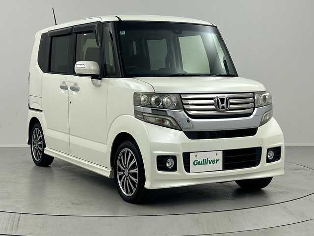 ホンダ Ｎ ＢＯＸ カスタム G ターボSSパッケージ 福島県 2014(平26)年 6.6万km プレミアムホワイトパール /禁煙車//クルーズコントロール//衝突被害軽減システム//横滑り防止装置//バックカメラ//オートライト//純正アルミホイール//両側パワースライドドア//純正フロアマット//社外ナビ//Bluetooth//フルセグテレビ//ETC//スマートキー//プッシュスタート//ターボ//パドルシフト