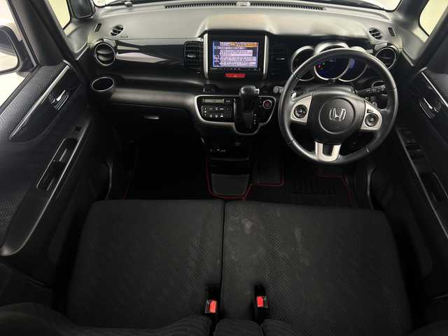 ホンダ Ｎ ＢＯＸ カスタム G ターボSSパッケージ 福島県 2014(平26)年 6.6万km プレミアムホワイトパール /禁煙車//クルーズコントロール//衝突被害軽減システム//横滑り防止装置//バックカメラ//オートライト//純正アルミホイール//両側パワースライドドア//純正フロアマット//社外ナビ//Bluetooth//フルセグテレビ//ETC//スマートキー//プッシュスタート//ターボ//パドルシフト