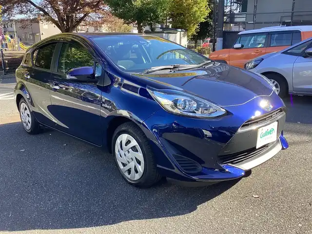 トヨタ アクア S スタイルブラック 神奈川県 2018(平30)年 2.4万km ダークブルーマイカ ワンオーナー/純正ナビ、TV/バックモニタ/ETC/セーフティーセンスC/スマートキー