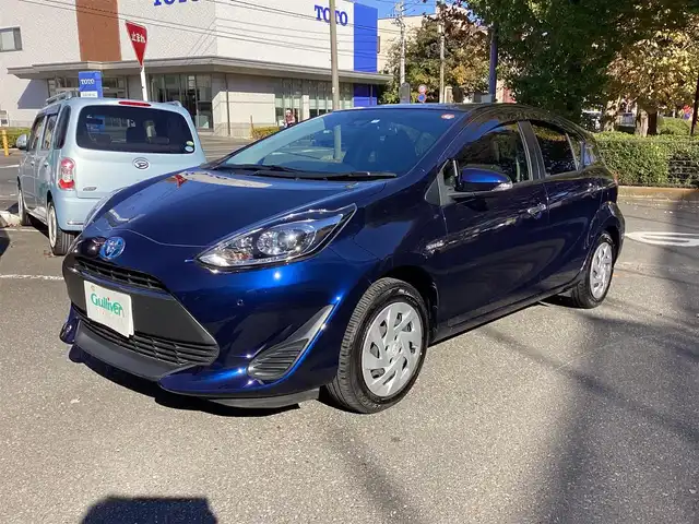 トヨタ アクア S スタイルブラック 神奈川県 2018(平30)年 2.4万km ダークブルーマイカ ワンオーナー/純正ナビ、TV/バックモニタ/ETC/セーフティーセンスC/スマートキー