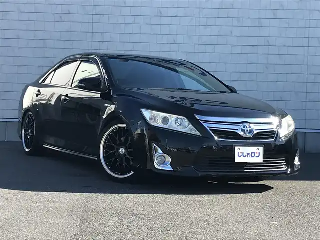 トヨタ カムリ ハイブリット Gパッケージ 栃木県 2011(平23)年 8.4万km アティチュードブラックマイカ (株)IDOMが運営する【じしゃロン小山店】の自社ローン対象車両になります。こちらは現金ご利用時の価格です。/自社ローンご希望の方は別途その旨お申付け下さい。//純正ワンセグナビ/（CD/AM/FMラジオ）/スマートキー/プッシュスタート/バックカメラ/ＥＴＣ/パワーシート/車高調/ステアリングリモコン/電動格納ドアミラー/パワーウインドウ/オートライト/防眩ミラー