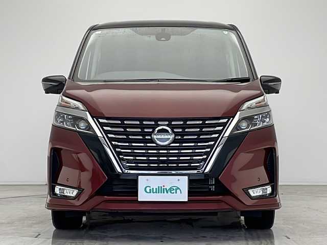 日産 セレナ ハイウェイスター 愛知県 2020(令2)年 3.7万km マルーンレッド 2トーン 衝突軽減システム/純正10型ナビ/フリップダウンモニター/全方位カメラ/両側パワースライドドア/クルーズコントロール/フルセグ/CD DVD/Bluetooth/バックカメラ/コーナーセンサー/純正アルミホイール/ブラインドスポットモニター/LEDヘッドライト/オートライト/ドライブレコーダー/ETC/ステアリングスイッチ/スマートキー/プッシュスタート