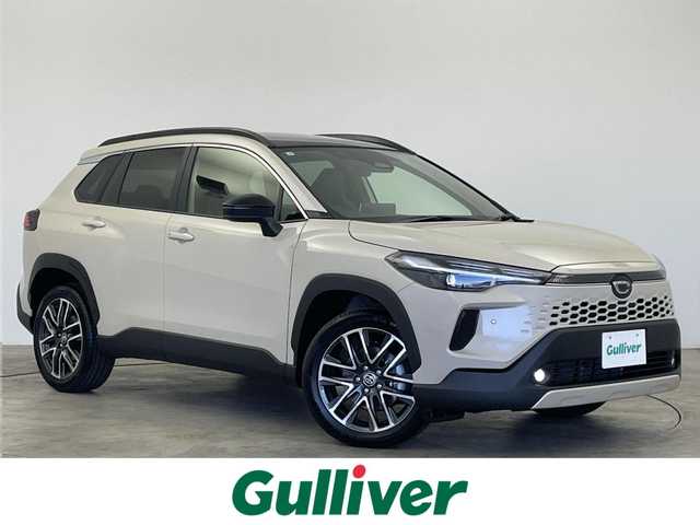 トヨタ カローラ クロス ハイブリッド Z 群馬県 2025(令7)年 0.1千km クリアベージュメタリック 純正１０．５インチオーディオディスプレイ　パノラマルーフ　パワーバックドア　Ｂカメラ　トヨタセーフティセンス　Ｆワイパーデアイサー　シートヒーター　シートクーラー　ＥＴＣ２．０　純正アルミホイール