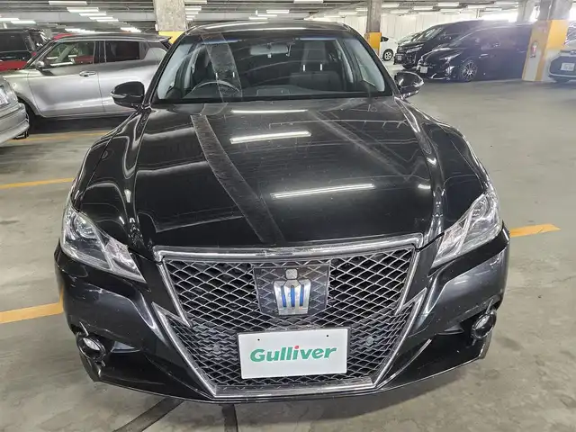 トヨタ クラウン ハイブリッド アスリートS 宮崎県 2013(平25)年 6.6万km 黒 〇純正8インチナビ/〇フルセグTV/〇ビルトインETC/〇バックカメラ/〇アドバンスパッケージ/・レーダークルーズコントロール/・プリクラッシュセーフティ/・インテリジェントクリアランスソナー/バックソナー/〇アイドリングストップ/〇HIDヘッドランプ/〇オートライト/〇LEDフロントフォグランプ/〇OP純正18インチアルミ/〇革巻きステアリング/〇シートヒーター/〇パワーシート/〇左右独立温度調整オートエアコン/〇スマートエントリー/〇禁煙車