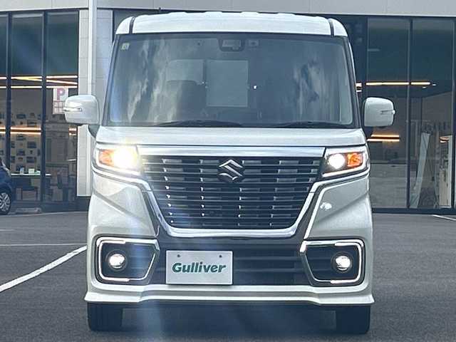 スズキ スペーシア カスタム HYBRID XS 佐賀県 2018(平30)年 9.8万km ピュアホワイトP 純正8インチナビ/全方位カメラ/両側パワースライドドア/D席シートヒーター/ハーフレザーシート/ヘッドアップディスプレイ/後方コーナーセンサー/ビルトインETC/前方ドライブレコーダー/LEDヘッドライト/オートライト/純正15インチアルミホイール/純正フロアマット/スペアキー/取扱説明書