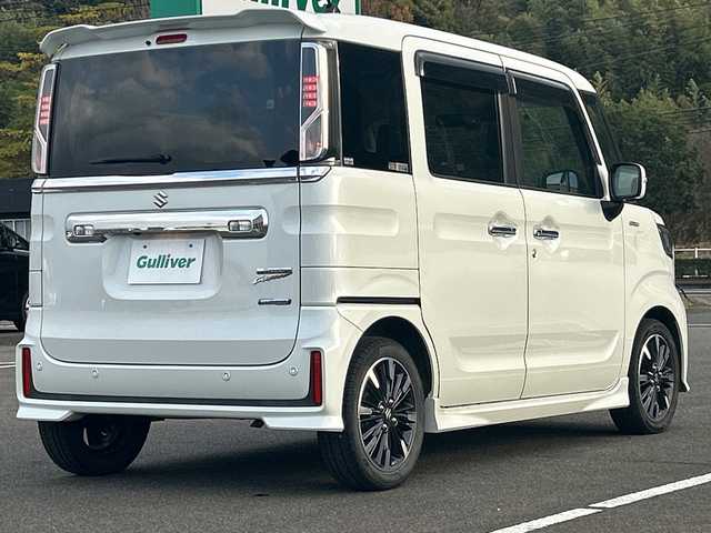 スズキ スペーシア カスタム HYBRID XS 佐賀県 2018(平30)年 9.8万km ピュアホワイトP 純正8インチナビ/全方位カメラ/両側パワースライドドア/D席シートヒーター/ハーフレザーシート/ヘッドアップディスプレイ/後方コーナーセンサー/ビルトインETC/前方ドライブレコーダー/LEDヘッドライト/オートライト/純正15インチアルミホイール/純正フロアマット/スペアキー/取扱説明書