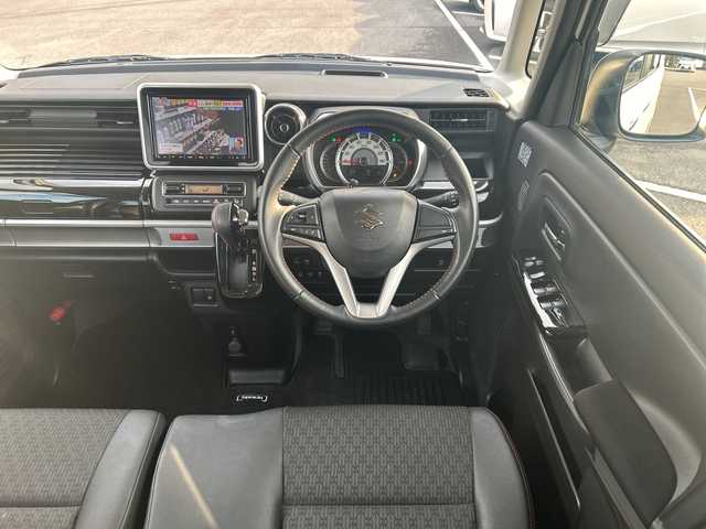 スズキ スペーシア カスタム HYBRID XS 佐賀県 2018(平30)年 9.8万km ピュアホワイトP 純正8インチナビ/全方位カメラ/両側パワースライドドア/D席シートヒーター/ハーフレザーシート/ヘッドアップディスプレイ/後方コーナーセンサー/ビルトインETC/前方ドライブレコーダー/LEDヘッドライト/オートライト/純正15インチアルミホイール/純正フロアマット/スペアキー/取扱説明書