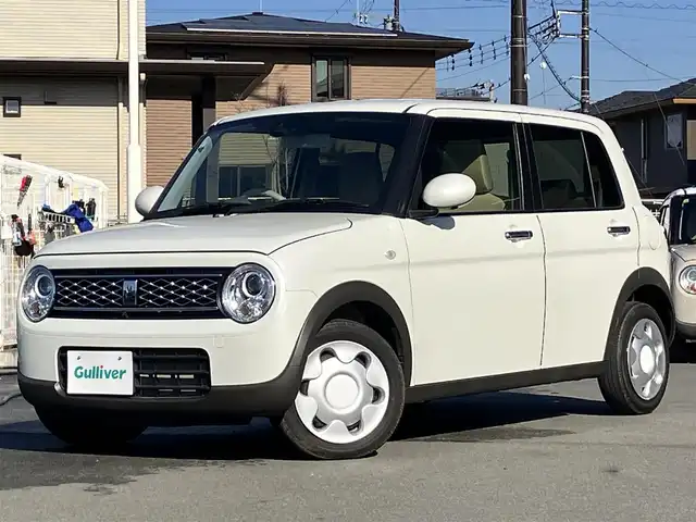 スズキ ラパン モード 静岡県 2021(令3)年 2.8万km ピュアホワイトP 純正ナビ（CD/DVD/BT/フルセグ）/全方位カメラ/エンジンスタートボタン/パワーステアリング/パワーウィンドウ/取扱説明書/アイドリングストップ/スマートキー/スペアキー1本/オートエアコン/USB入力端子/ベンチシート/純正フロアマット/布シート/前席シートヒーター/ABS/横滑り防止装置/コーナーセンサー/レーンキープアシスト/盗難防止装置/オートライト/オートマチックハイビーム/キセノン/Wエアバッグ/衝突軽減システム