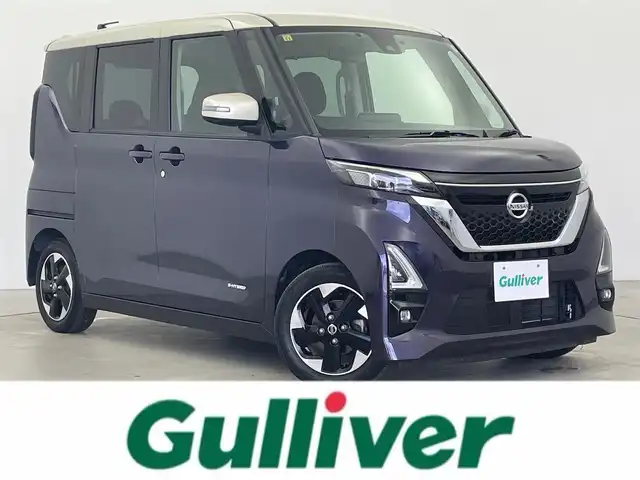 日産 ルークス HWS X プロパイロットED 富山県 2020(令2)年 2.4万km パープルⅡ 純正9型ナビ【MM320D-L】/(AM/FM/CD/DVD/SD/AUX/BT)/フルセグTV/アラウンドビューモニター/両側パワースライドドア（ハンズフリー機能付き）/プロパイロット/衝突被害軽減ブレーキ/アダプティブクルーズコントロール/レーンキープアシスト/オートマチックハイビーム/LEDヘッドライト/コーナーセンサー/ドライブレコーダー/ETC/スマートキー/プッシュスタート/純正フロアマット