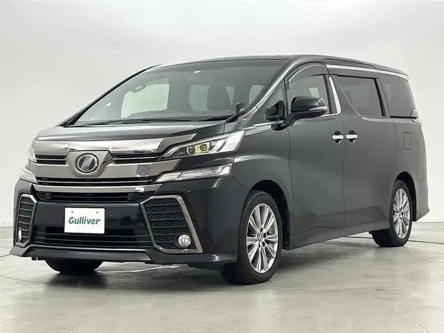トヨタ ヴェルファイア Z Aエディション ゴールデンアイズ 福岡県 2017(平29)年 2.8万km ブラック 後席モニター　/純正ナビ（ＢＴ，フルセグＴＶ）　/バックカメラ　/ビルトインＥＴＣ　/ＡＣＣ　/コーナーセンサー　/衝突軽減ブレーキ/ＰＫＳＢ　/両側電動スライドドア　/パワーバックドア　/ハーフレザーシート　/ＬＥＤ
