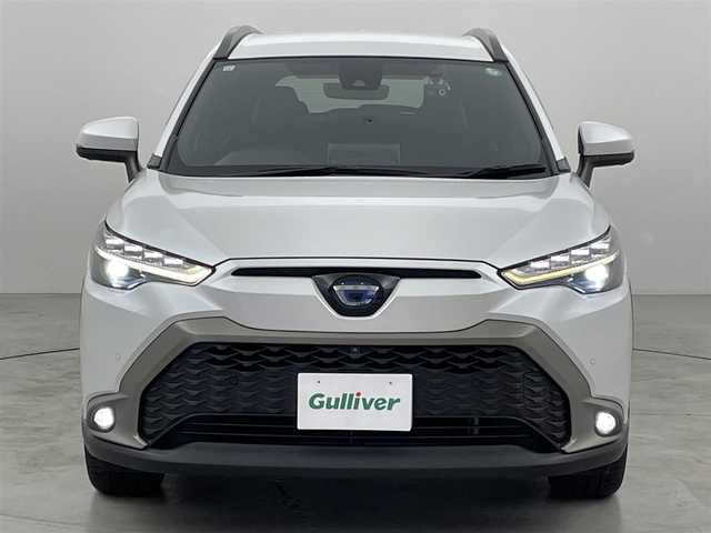 トヨタ カローラ クロス ハイブリッド Z 福島県 2021(令3)年 4.2万km プラチナホワイトパールマイカ ワンオーナー　/純正ＤＡ　/全方位カメラ　/ドラレコ　/ＥＴＣ　/ＡＣＣ　/コーナーセンサー　/ＴＳＳ　/衝突軽減　/レーンキープ　/ＢＳＭ　/ＰＫＳＢ　/ハーフレザー　/パワーシート　/シートヒーター　/パワーバックドア　/ＬＥＤ