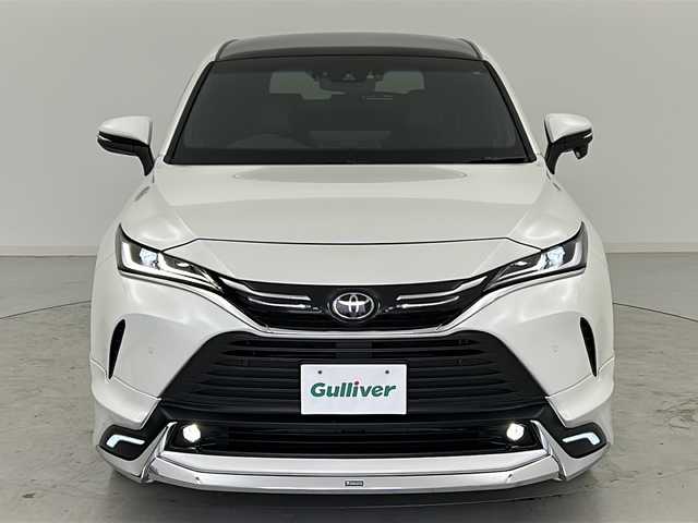 トヨタ ハリアー Z レザーパッケージ 宮城県 2021(令3)年 5.5万km ホワイトパールクリスタルシャイン 調光パノラマルーフ/モデリスタエアロ（フロント.サイド.リア）/JBLプレミアムサウンド/トヨタセーフティーセンス/・レーダークルーズコントロール/・ブラインドスポットモニター/・プリクラッシュセーフティーシステム/・レーントレーシングアシスト/・オートマチックハイビーム/・ヘッドアップディスプレイ/デジタルインナーミラー（ドラレコ付SD無）/12.3インチメーカーオプションナビ/・BT.USB.Miracast/バックモニター/フルセグTV/レザーシート/・前席パワーシート（D席シートメモリー）/・前席シートヒーター/・前席エアーシート/電動リアゲート/ステアリングヒーター/革巻きステアリング/ステアリングスイッチ/ビルトインETC2.0/プッシュスタート/スマートキー2個/電動パーキングブレーキ/純正フロアマット/LEDヘッドライト/LEDフォグランプ/社外20インチアルミホイール/純正ドアバイザー