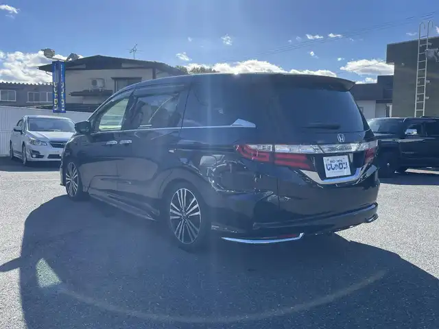 ホンダ オデッセイ アブソルート EX 山形県 2014(平26)年 10.5万km クリスタルブラックパール (株)IDOMが運営する【じしゃロン山形店】の自社ローン専用車両になります。/こちらは現金またはオートローンご利用時の価格です。/自社ローンご希望の方は別途その旨お申付け下さい。/純正SDナビ/（CD/DVD/BT/TV）/バックカメラ/両側パワースライドドア/フリップダウンモニター/クルーズコントロール/ETC/パドルシフト/アイドリングストップ/横滑り防止/社外レーダー/ドライブレコーダー/D席パワーシート/ブラインドスポット/革巻きステアリング/プッシュスタート/スマートキー/ウィンカーミラー/フォグランプ/ドアバイザー