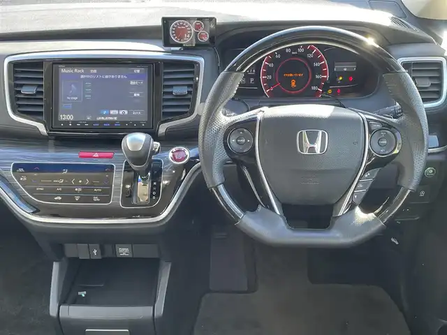 ホンダ オデッセイ アブソルート EX 山形県 2014(平26)年 10.5万km クリスタルブラックパール (株)IDOMが運営する【じしゃロン山形店】の自社ローン専用車両になります。/こちらは現金またはオートローンご利用時の価格です。/自社ローンご希望の方は別途その旨お申付け下さい。/純正SDナビ/（CD/DVD/BT/TV）/バックカメラ/両側パワースライドドア/フリップダウンモニター/クルーズコントロール/ETC/パドルシフト/アイドリングストップ/横滑り防止/社外レーダー/ドライブレコーダー/D席パワーシート/ブラインドスポット/革巻きステアリング/プッシュスタート/スマートキー/ウィンカーミラー/フォグランプ/ドアバイザー