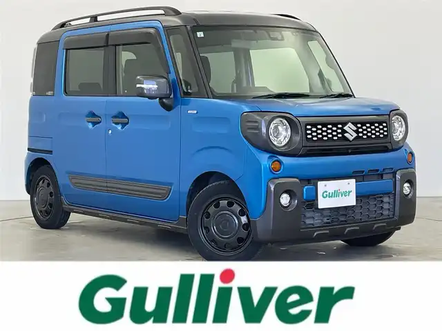 スズキ スペーシア ギア HYBRID XZ 富山県 2019(平31)年 2.1万km ブリスクブルーメタリック/ガンメタリック2トーンルーフ 純正ナビ【CN-RZ746W】/(AM/FM/CD/DVD/SD/USB/BT)/フルセグTV/アラウンドビューモニター/ヘッドアップディスプレイ/両側パワースライドドア/衝突被害軽減ブレーキ/レーンキープアシスト/オートマチックハイビーム/LEDヘッドライト/リアパーキングセンサー/前席シートヒーター/ドライブレコーダー/ビルトインETC/スマートキー×２/プッシュスタート/アイドリングストップ/純正フロアマット