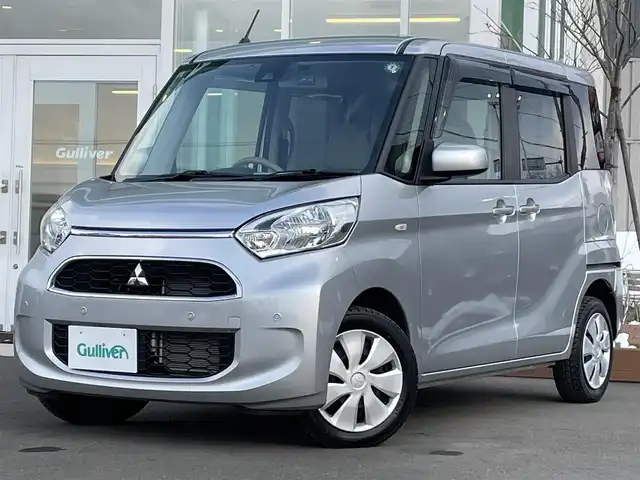 三菱 ｅＫスペース M e－アシスト 道央・札幌 2020(令2)年 1万km スターリングシルバーM ・４WD/・衝突軽減ブレーキ/・社外ナビ/　CD＆BT＆USB＆TV/・バックカメラ/・アイドリングストップ/・ETC/・前後ドライブレコーダー/・電動格納ミラー/・社外エンジンスターター/・両側スライドドア/・リモコンキー/・横滑り防止装置/・社外フロアマット/・ドアバイザー