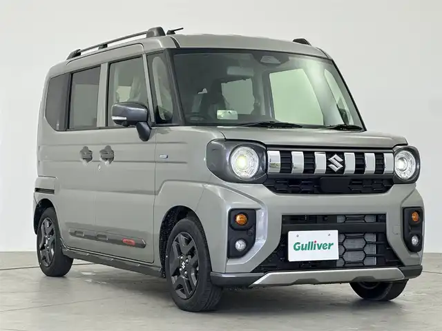 スズキ スペーシア ギア HYBRID XZターボ 愛知県 2024(令6)年 0.1万km未満 モスグレーメタリック 純正9インチナビ　/（フルセグ/Bluetooth） /レーダークルーズコントロール　/パドルシフト　/全方位モニター　/衝突軽減システム　/コーナーセンサー　/レーンキープアシスト　/両側パワスラ　/ヘッドアップディスプレイ　/前席シートヒーター　/純正ＡＷ