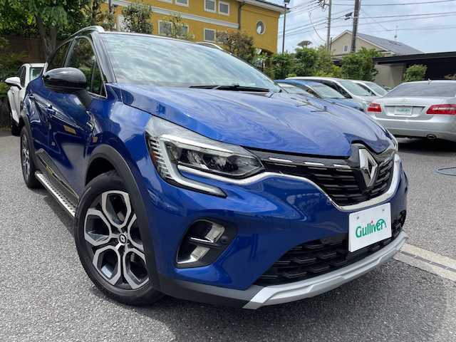 ルノー キャプチャー インテンス 東京都 2022(令4)年 1.9万km 青Ⅱ 外装：ブルーアイロンＭ/ノワールエトワールＭ/運転支援システム（安全装備）詳細は検査員記入欄参照/ワンオーナー/保証書・取説/Egプッシュスタート・スマートキー×2/マルチセンス（ドライブモード）/革巻きステア・パドルシフト・ステアヒーター・ステアリングスイッチ/アイドリングストップ/黒ハーフレザーシート・前席シートヒーター/マルチファンクションディスプレイ（純正オーディオ）/BT・AUX・USB×２・AppleCarPlay・AndroidAuto/360°カメラ・パーキングアシスト/クリアランスソナー/ビルトインETC（2.0）/外前後ドラレコ（ZDR-035KT-P）/純正18インチアルミ/フルLEDピュアビジョンヘッドライト・オートライト/サイドステップ/AUTO HOLD/シルバールーフレール/トノカバー/後席充電用USB×２/オートワイパー