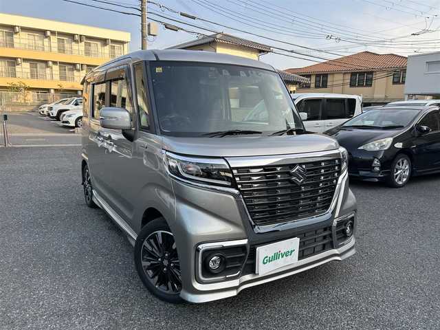 スズキ スペーシア カスタム HYBRID XS 大阪府 2020(令2)年 0.4万km スチールシルバーM メモリナビ/ワンセグテレビ/クルーズコントロール/ドアバイザー/プッシュスタート/両側パワースライドドア/ETC